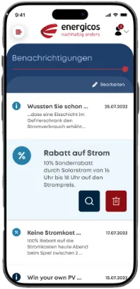 EnergyPilot — Benachrichtigungen und Rabattaktionen